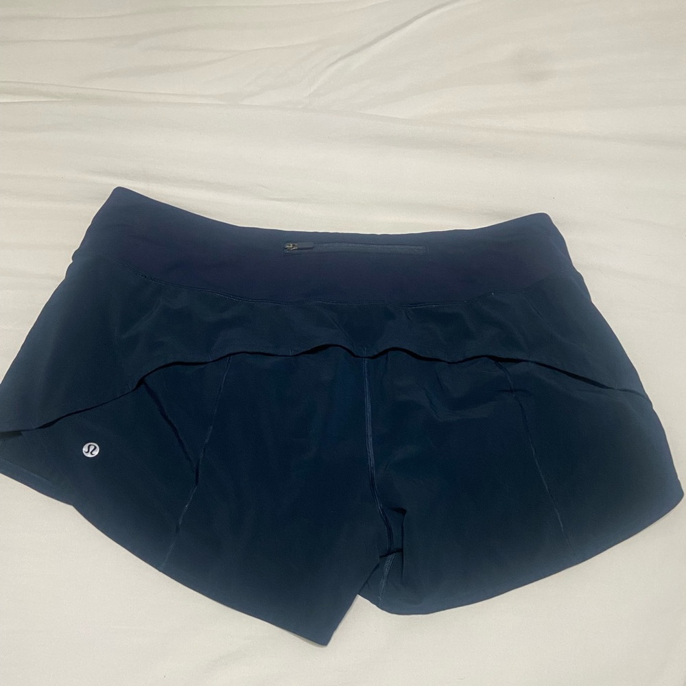 Lulu lemon Speed Up Shorts Size 12 - Navy